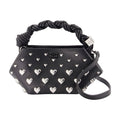 Ganni Bou Mini Hearts Top Handle Bag — Black