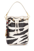 MCM Zebra-Print Textured Shoulder Bag — Multicolor
