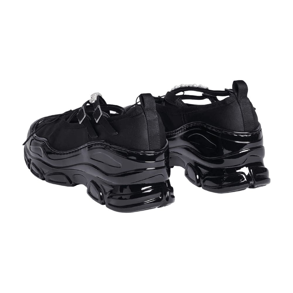 Simone Rocha Criss-Cross Tracker PVC Sneaker — Black