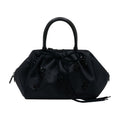 Simone Rocha Gathered with Embroidered Details Top Handle Bag — Black