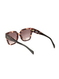 Blumarine SBM905 Acetate Square-Frame Sunglasses — Brown