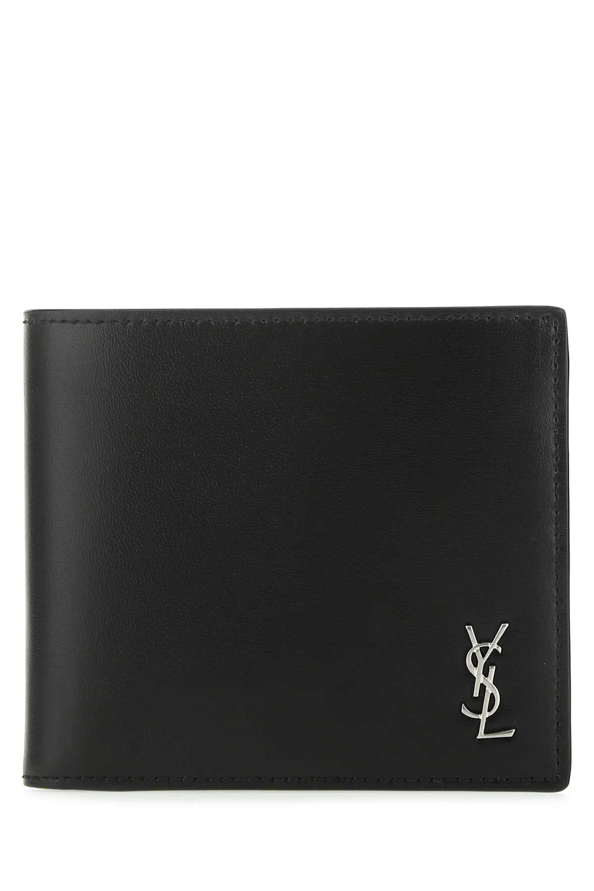 Saint Laurent Leather Wallet — Black
