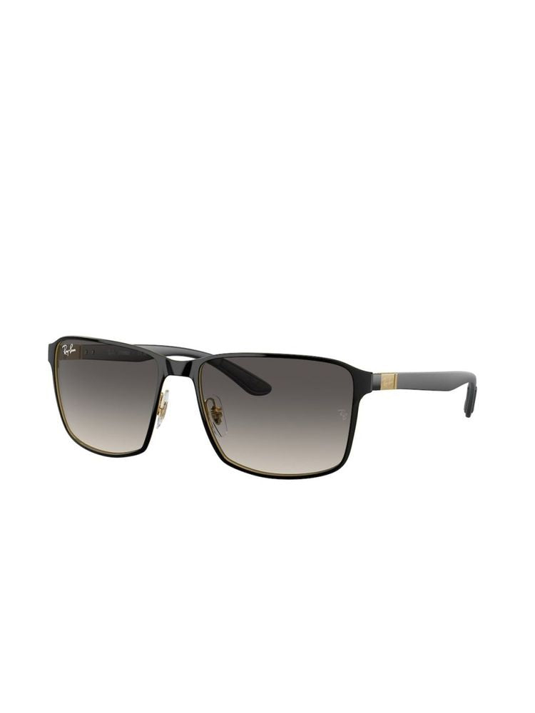 Ray-Ban 0RB3721 Metal Rectangle Frame Sunglasses — Black