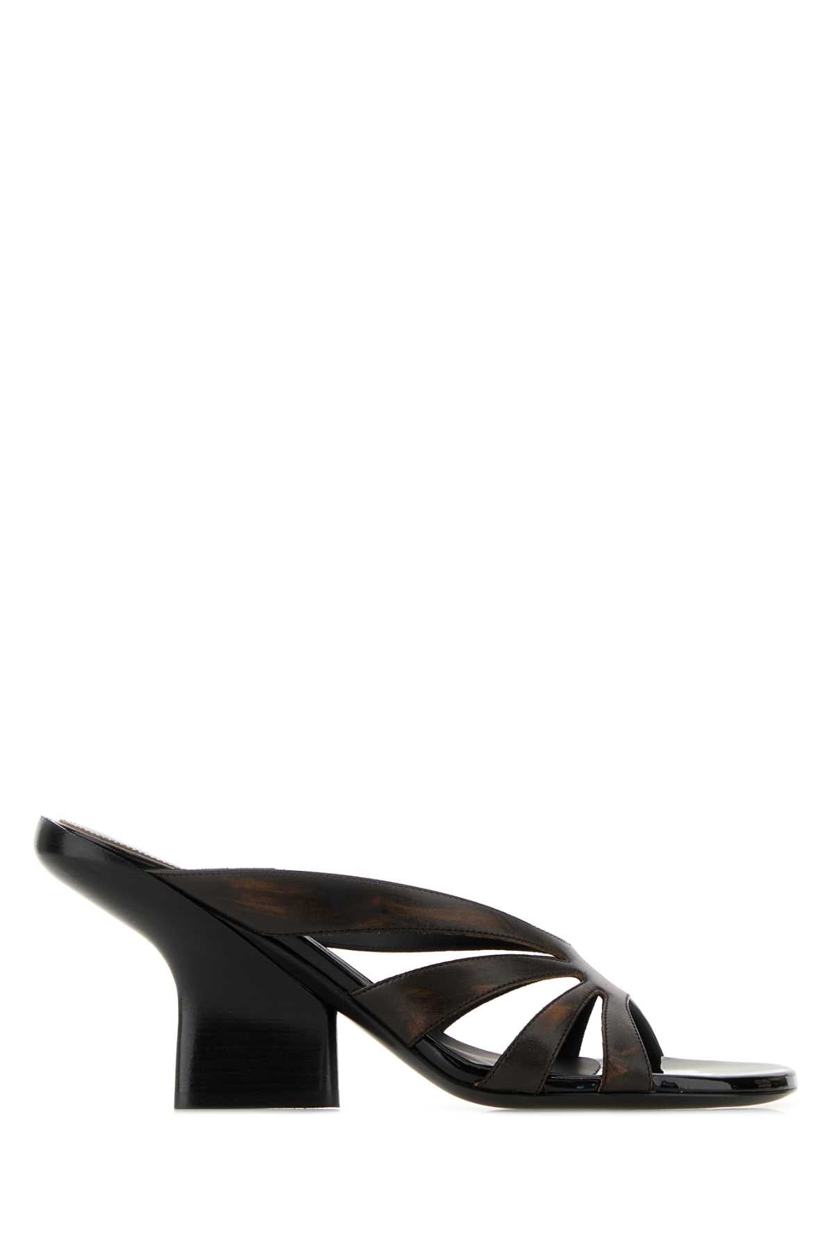 Dries Van Noten Strappy Leather Sandal — Black