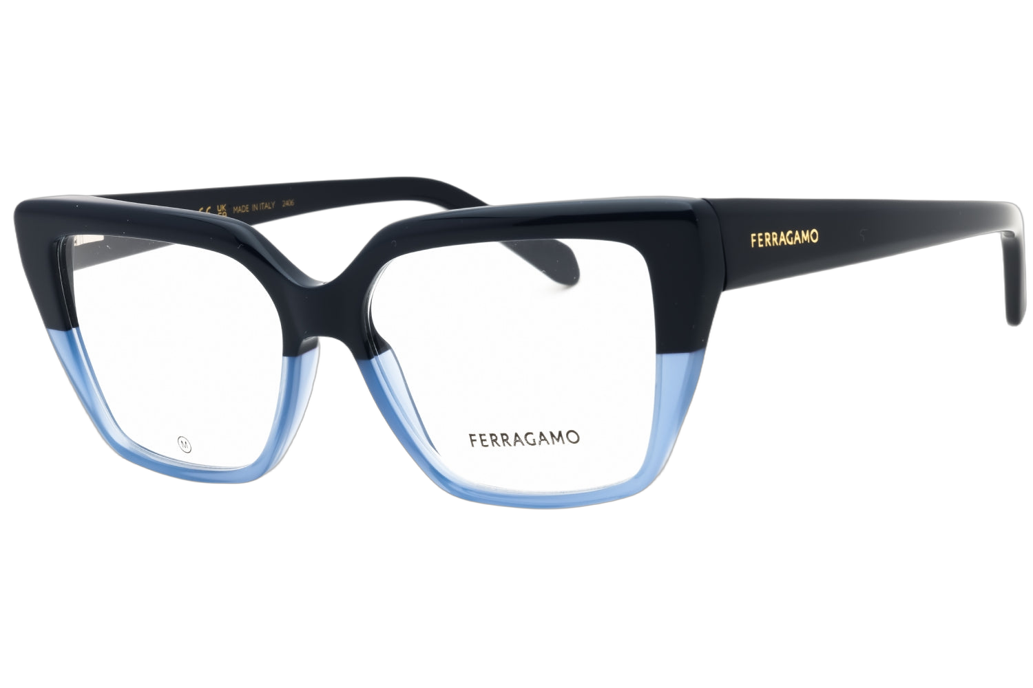 Ferragamo SF2971 Cat-Eye Acetate Eyeglasses — Blue
