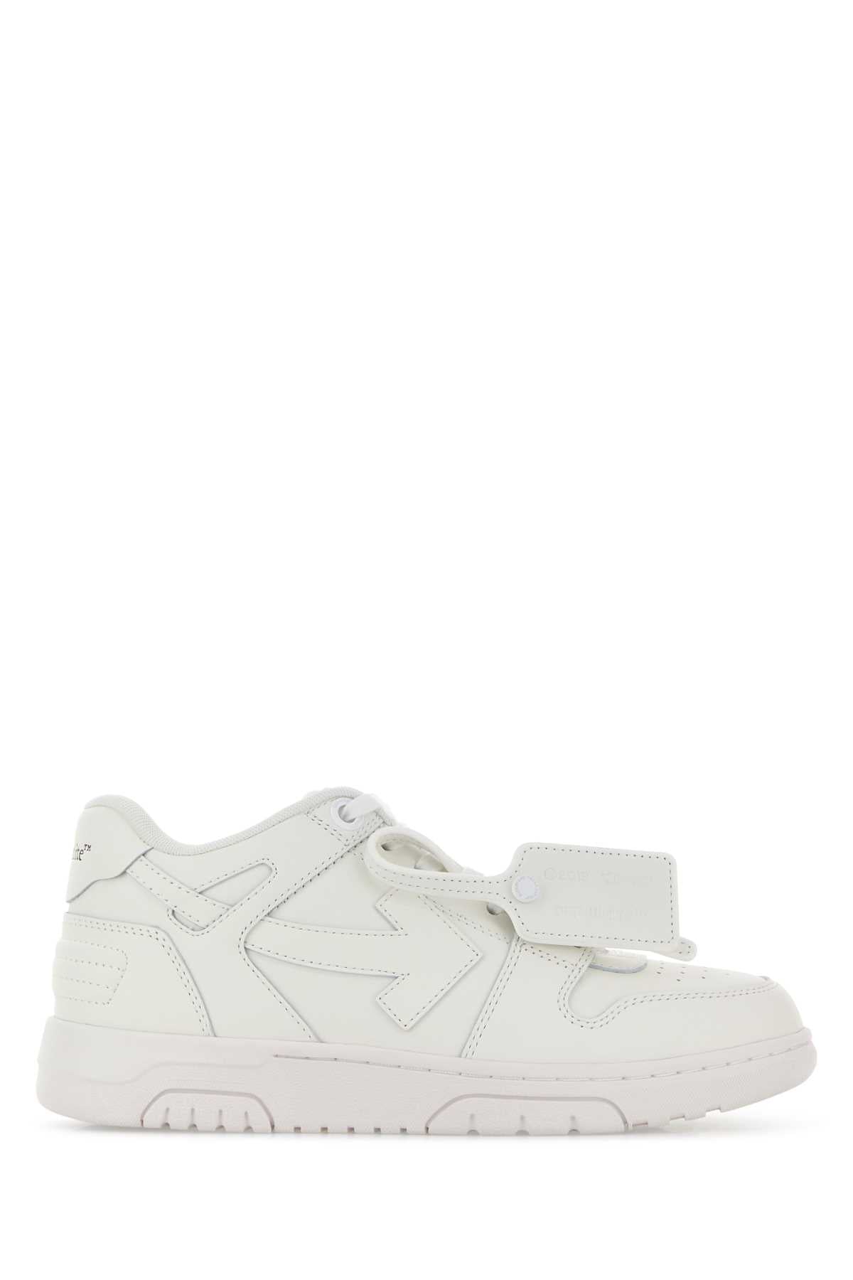 Off-White Leather Low-Top Sneaker — White