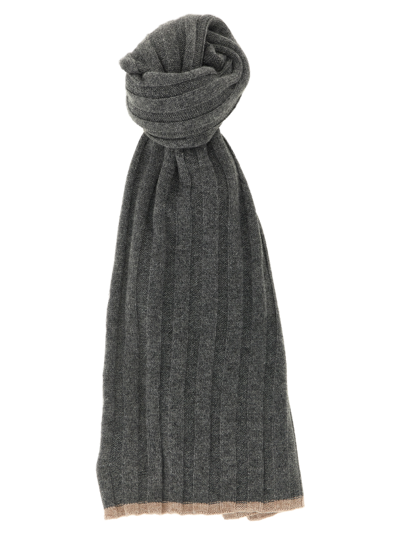 Brunello Cucinelli Pure Cashmere Scarf — Gray