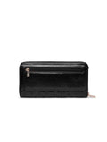 Guess Quilted Polyurethane Wallet — Black