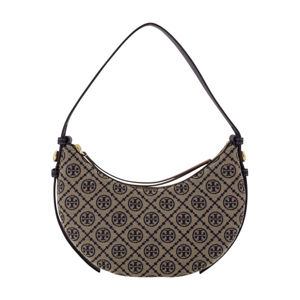 Tory Burch T-Monogram Jacquard Shoulder Bag — Navy