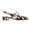 Carel Cow-Print Calf Hair Heel — Multicolor