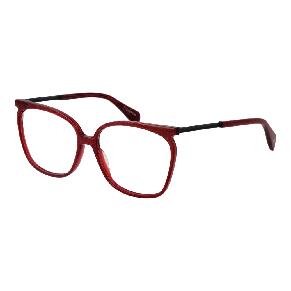 Yohji Yamamoto YO-1035542 Square Metal & Plastic Eyeglasses — Red