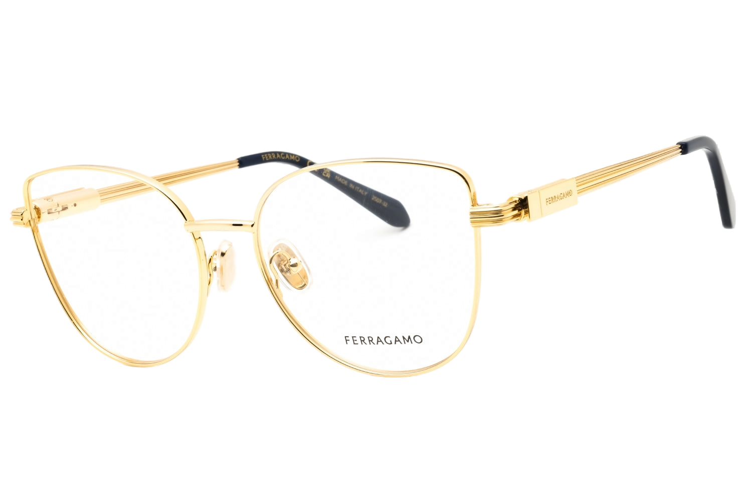 Ferragamo SF2240 Gold Metal Frame Eyeglasses — Gold