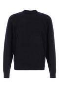 Giorgio Armani X Alanui Cashmere-Silk Crew Neck Sweater — Navy