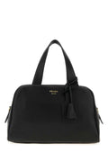 Bolso de hombro Prada de piel texturizada — Negro