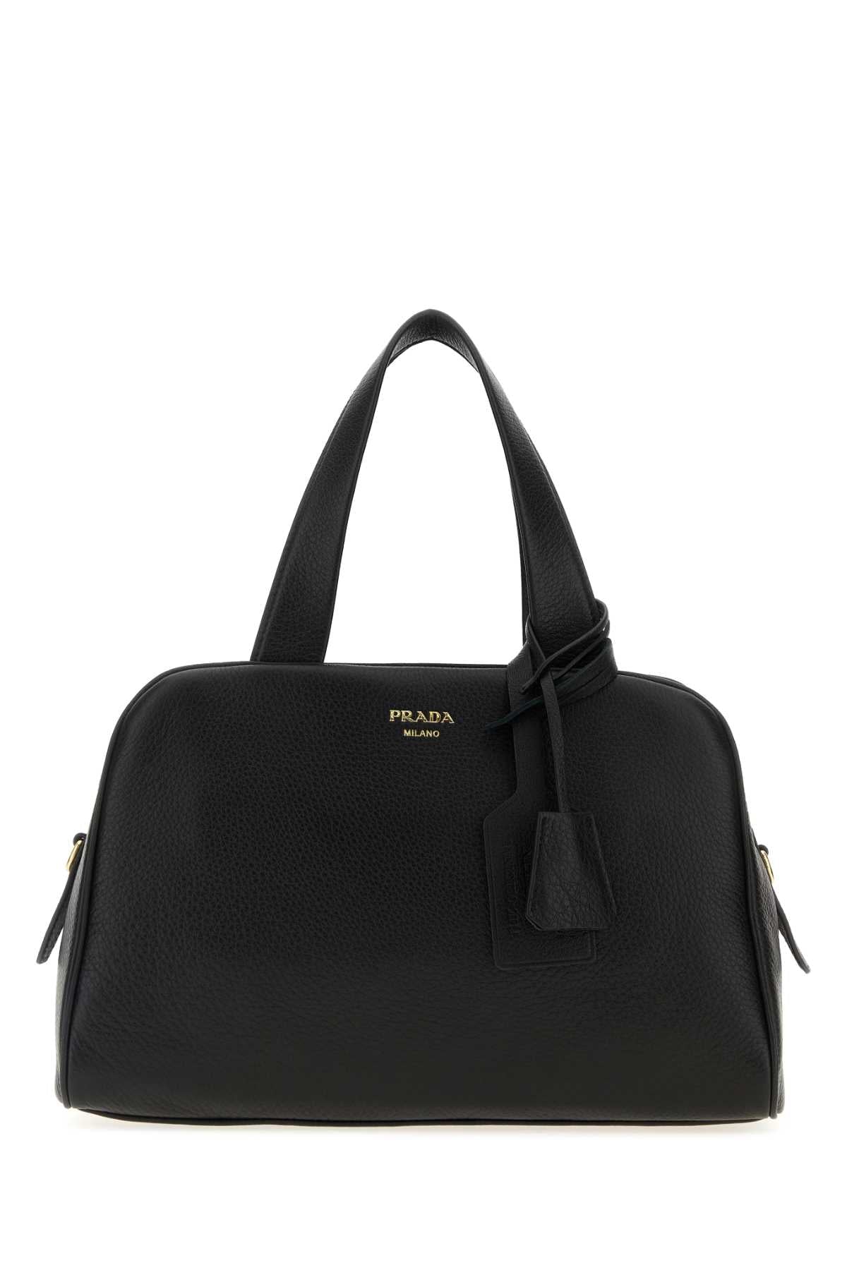 Bolso de hombro Prada de piel texturizada — Negro