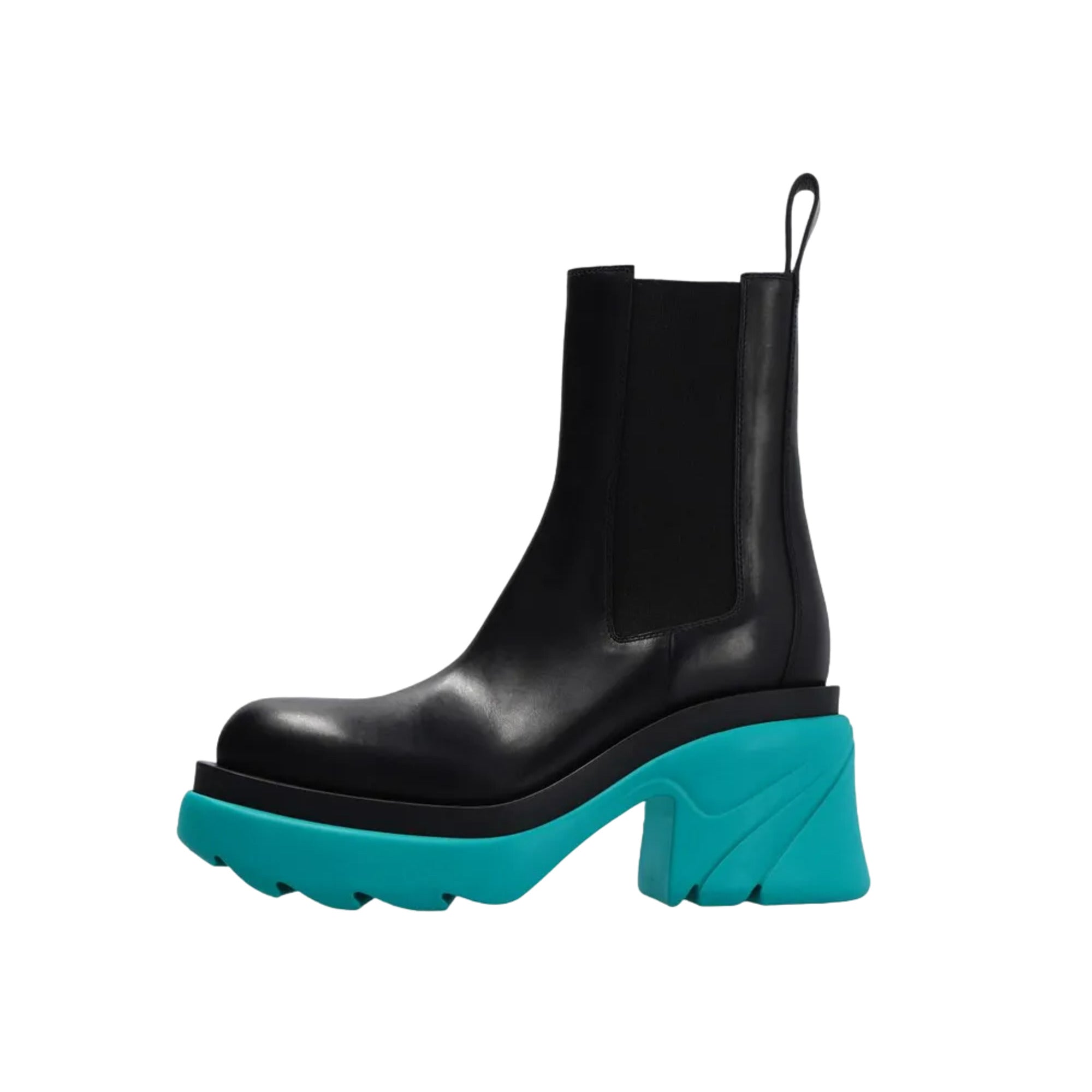 Bottega Veneta Contrast Sole Platform Boot — Black