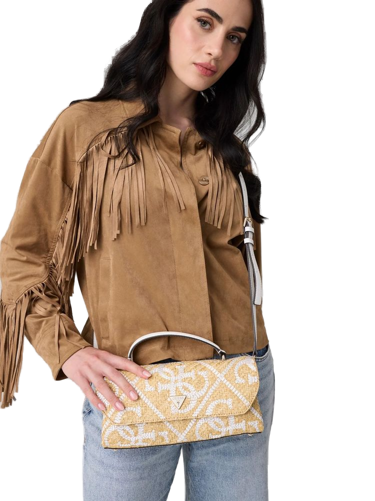 Bolso con asa superior Kirsten — Beige