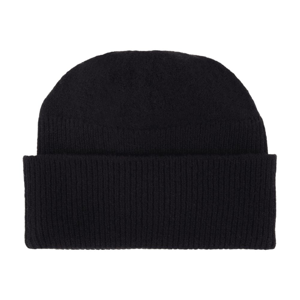 Patou AC0788041999B Wool Ribbed Beanie — Black