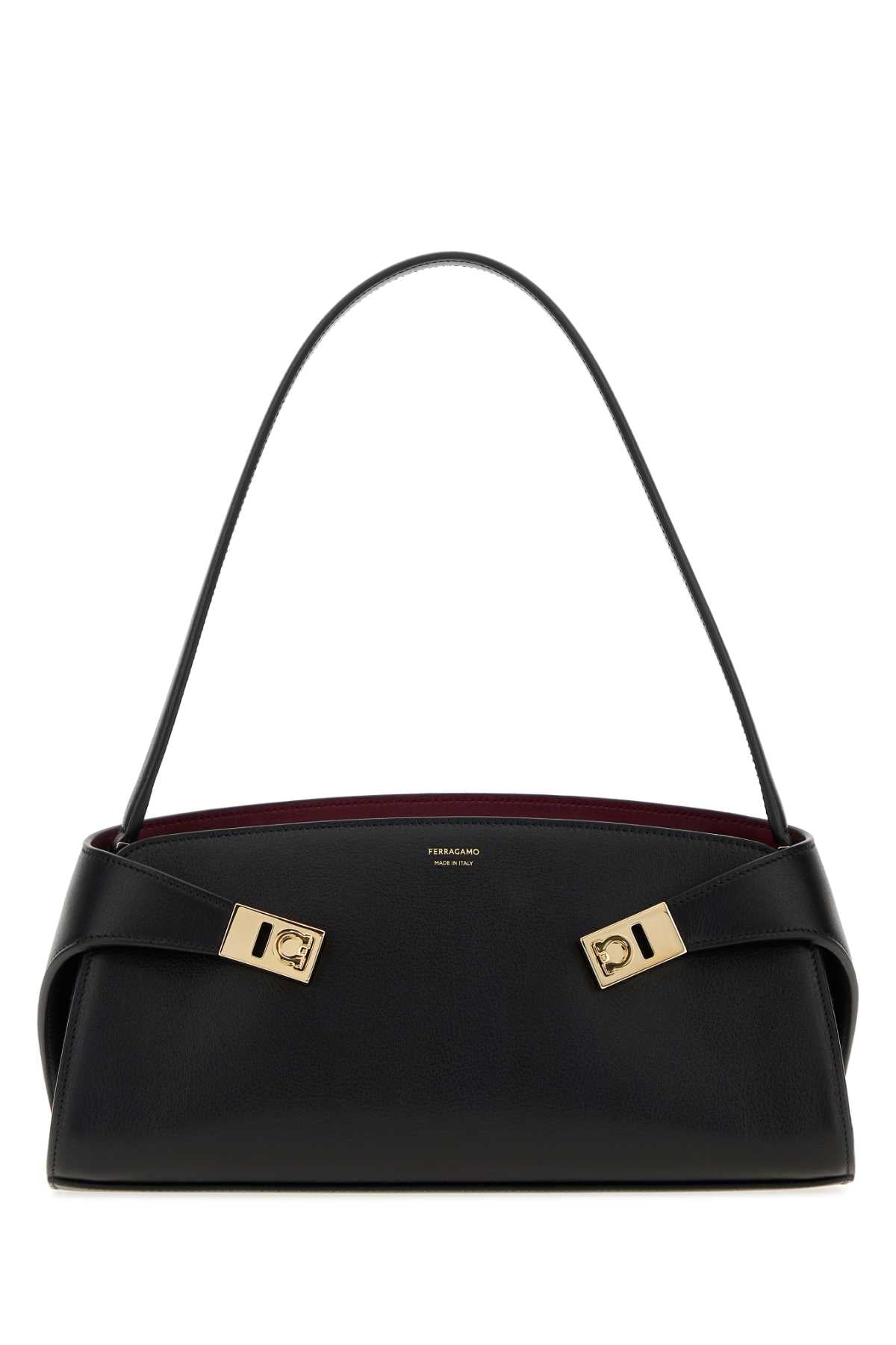 Ferragamo Neroborgogna Shoulder Bag — Black