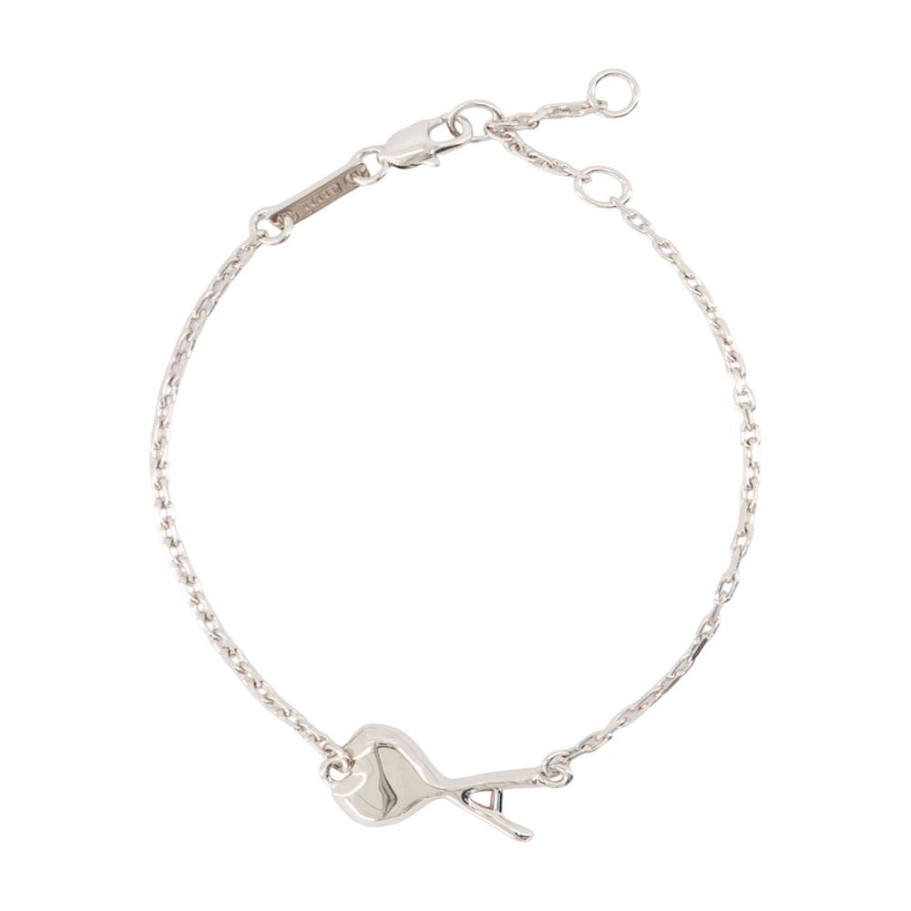 AMI Paris Hammered Metal Bracelet — Silver