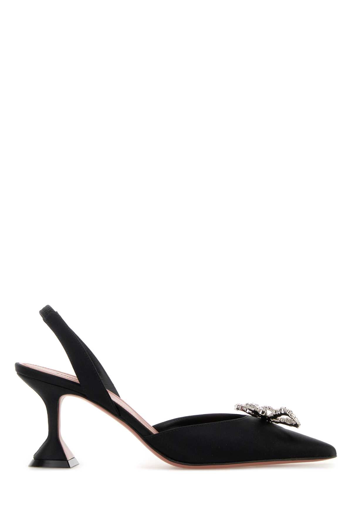 Amina Muaddi Rosie Sling Slingback Heel — Black