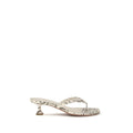 Amina Muaddi Juliette Sandals — Gray