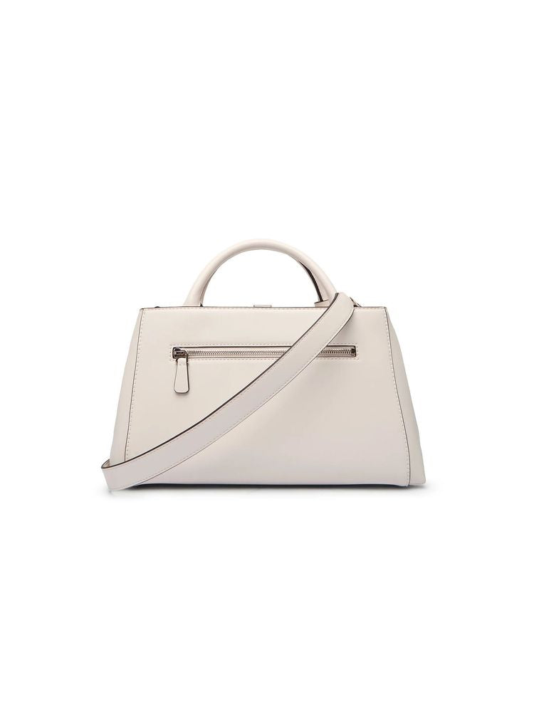 Guess Polyurethane Satchel Bag — Beige