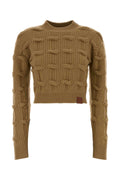 Stella McCartney Cropped Sweater — Camel