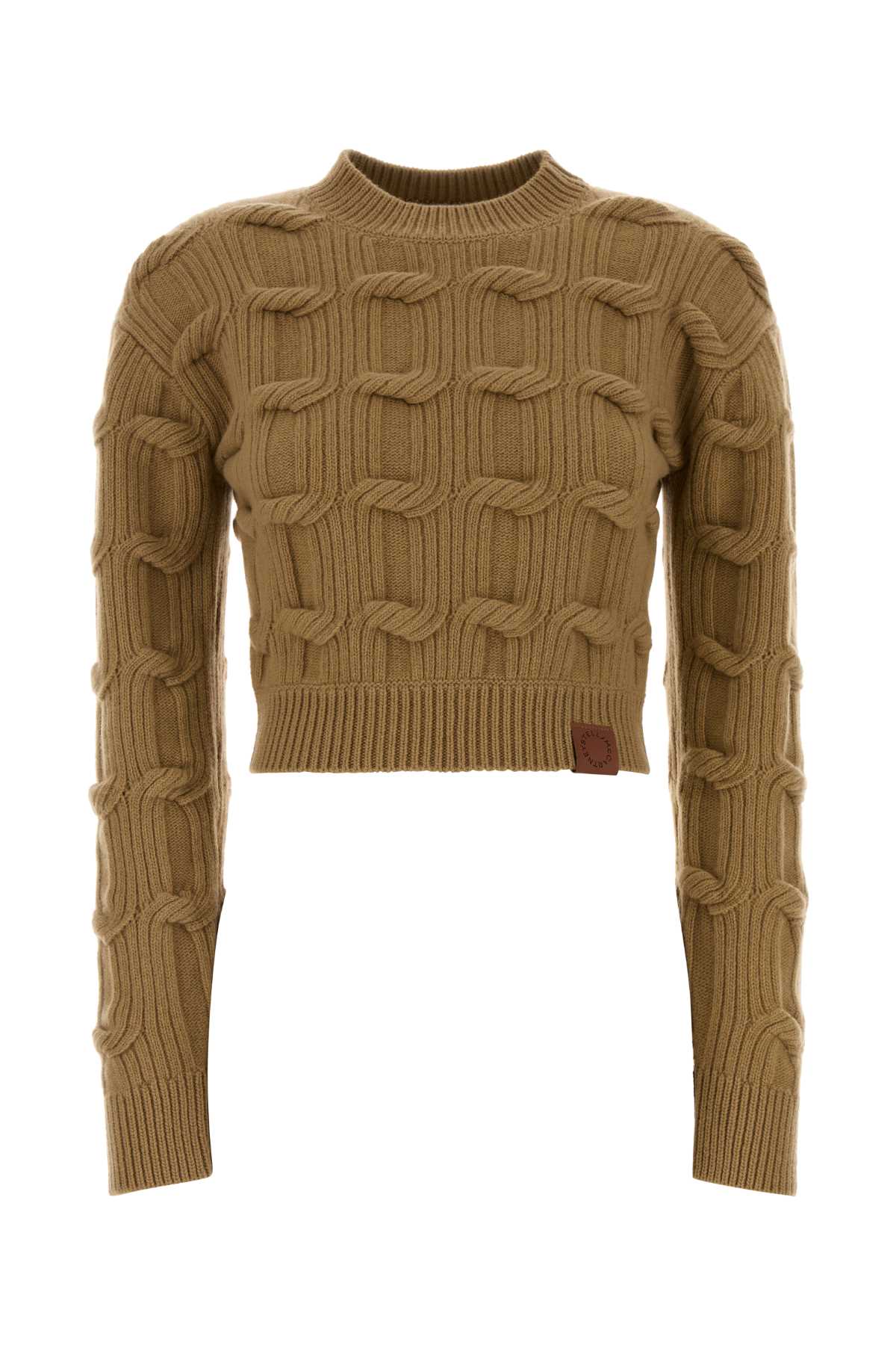 Stella McCartney Cropped Sweater — Camel