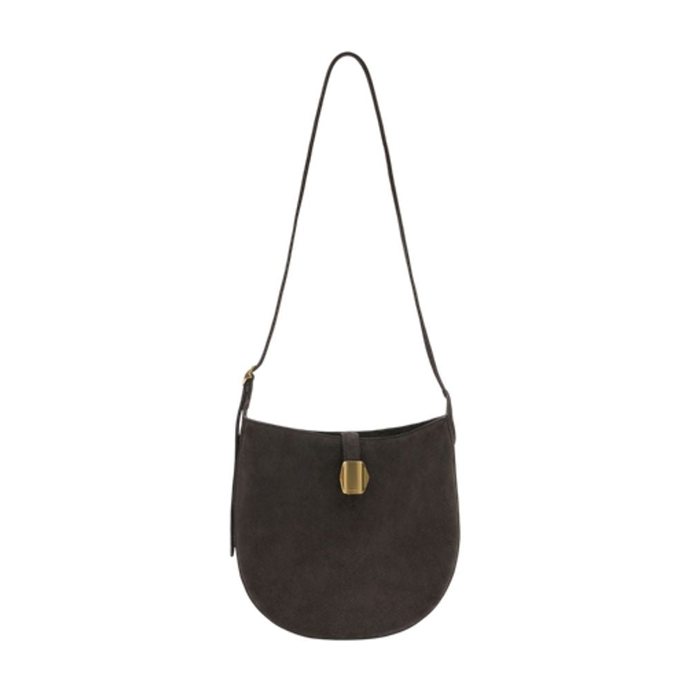 Officine Generale Leather Shoulder Bag — Brown