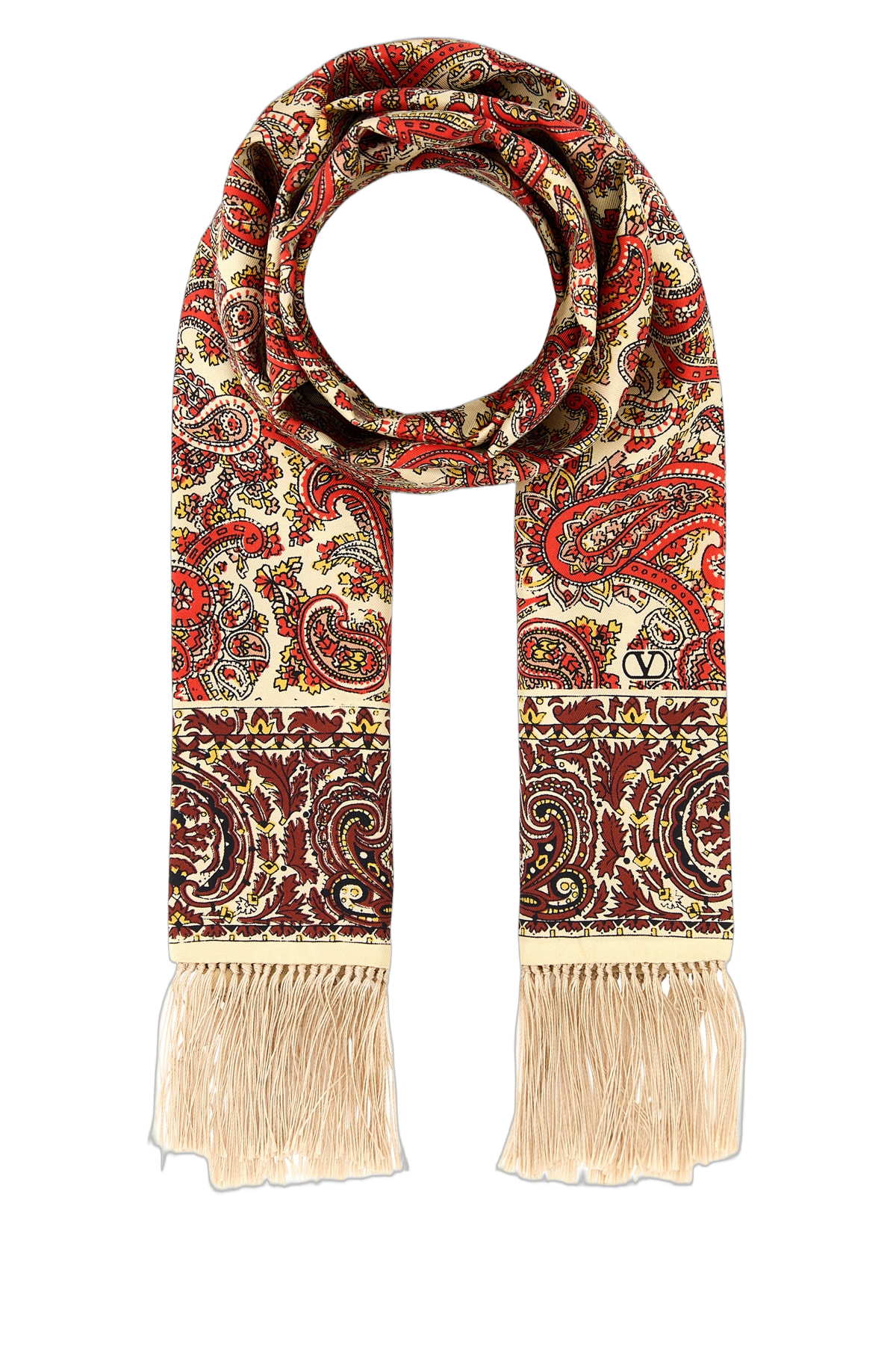 Valentino Garavani Paisley Silk Scarf — Multicolor