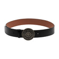 Acne Studios Calfskin Leather with Circular Buckle Belt — Black