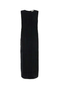 Loulou De Saison Silk-Cotton Blend Dress — Black
