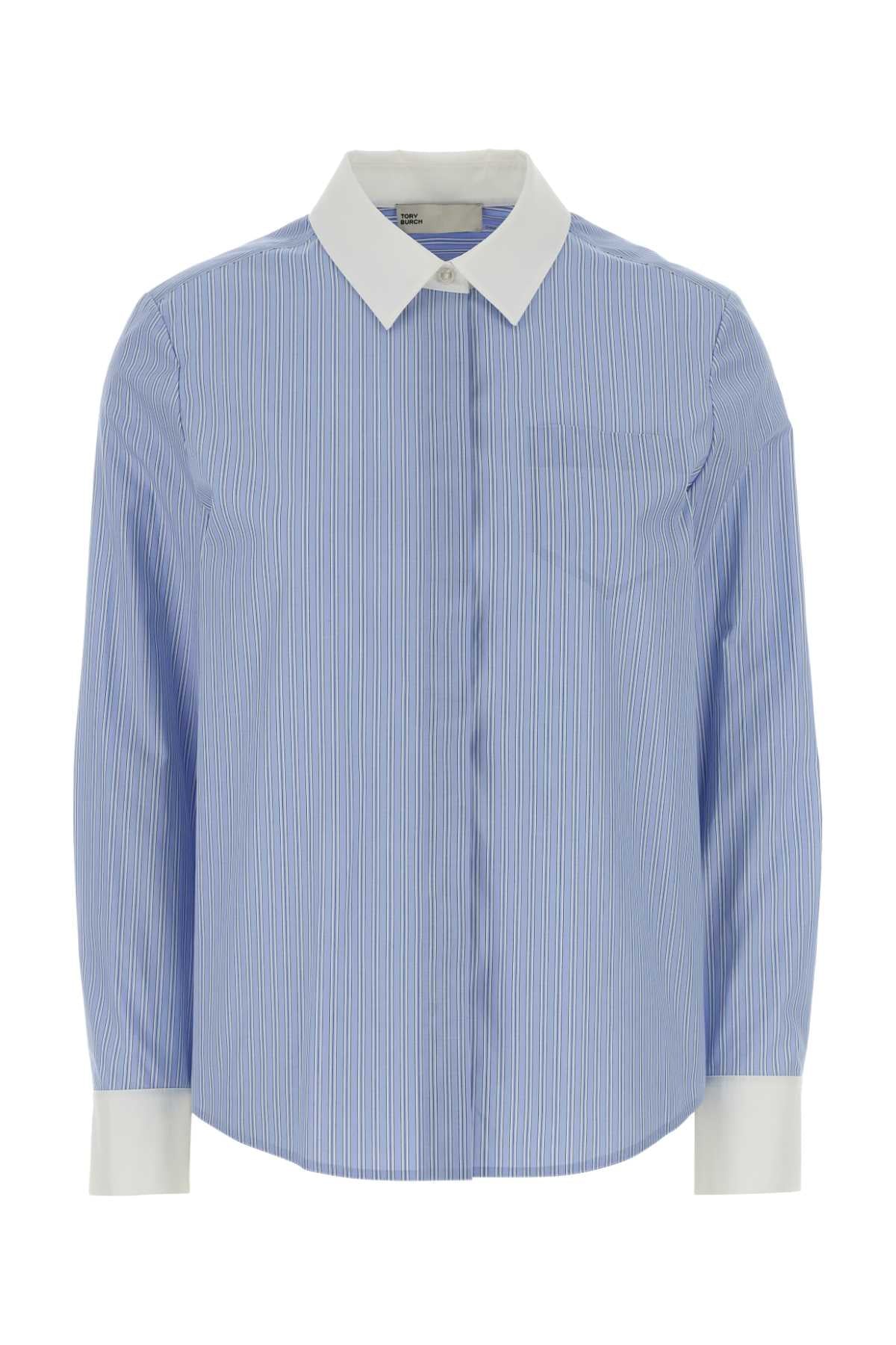 Tory Burch Righe Shirt — Blue