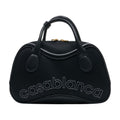 Casablanca Bowling-Shaped Mini Bag — Black
