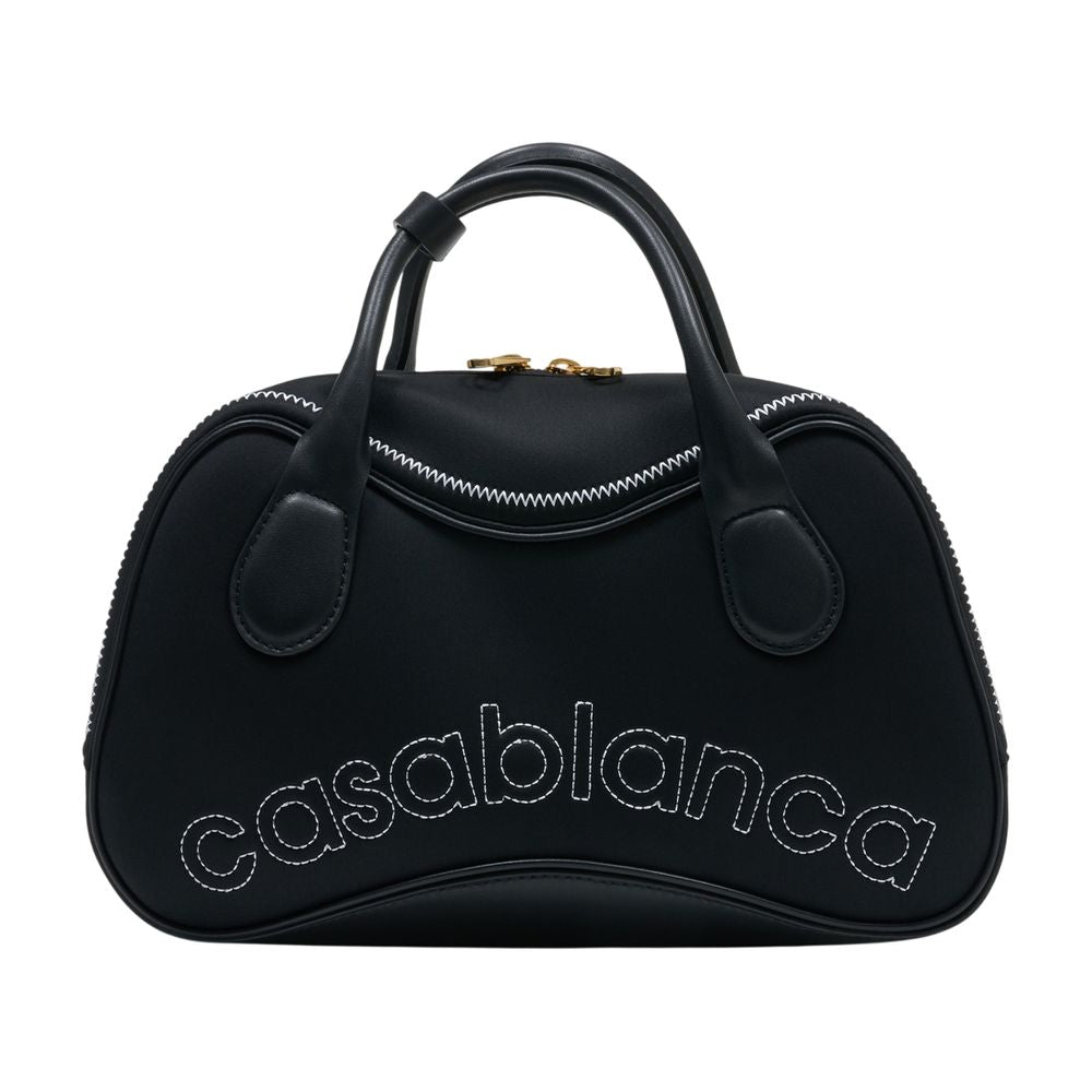 Casablanca Bowling-Shaped Mini Bag — Black
