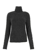 Isabel Marant Wool-Blend Turtleneck Sweater — Gray
