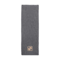 Patou Wool Ribbed Scarf — Gray