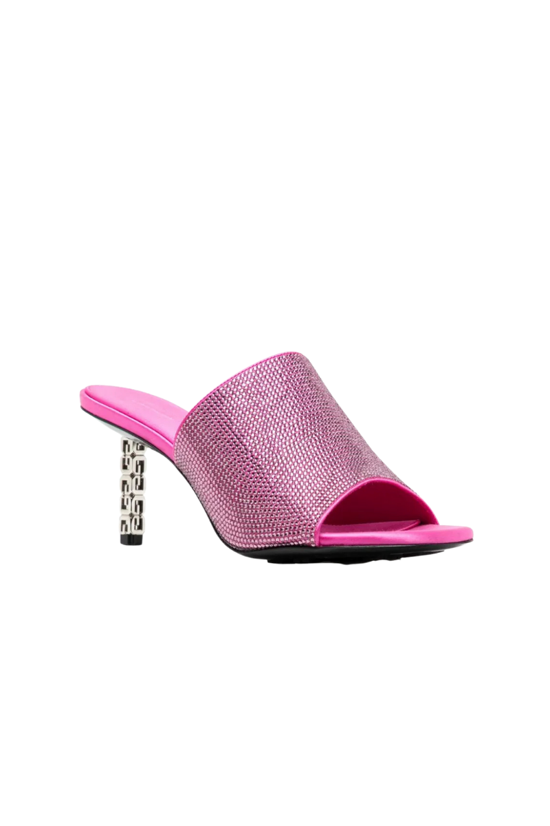 Givenchy Rhinestone-Embellished Mule — Pink