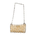 Rabanne Crystal-Embellished Acetate Shoulder Bag — Gold