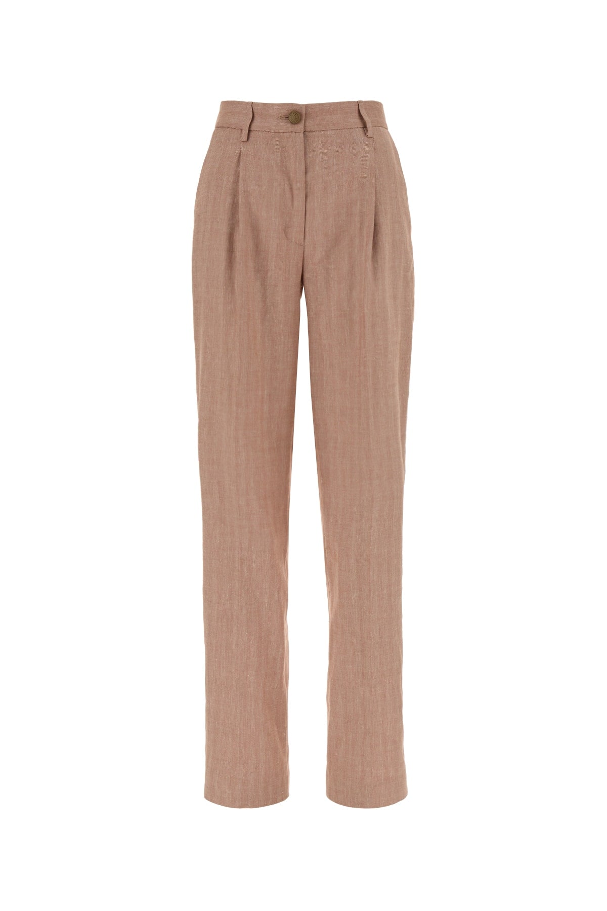 Jacob Cohen Linen-Viscose Blend Trousers — Beige