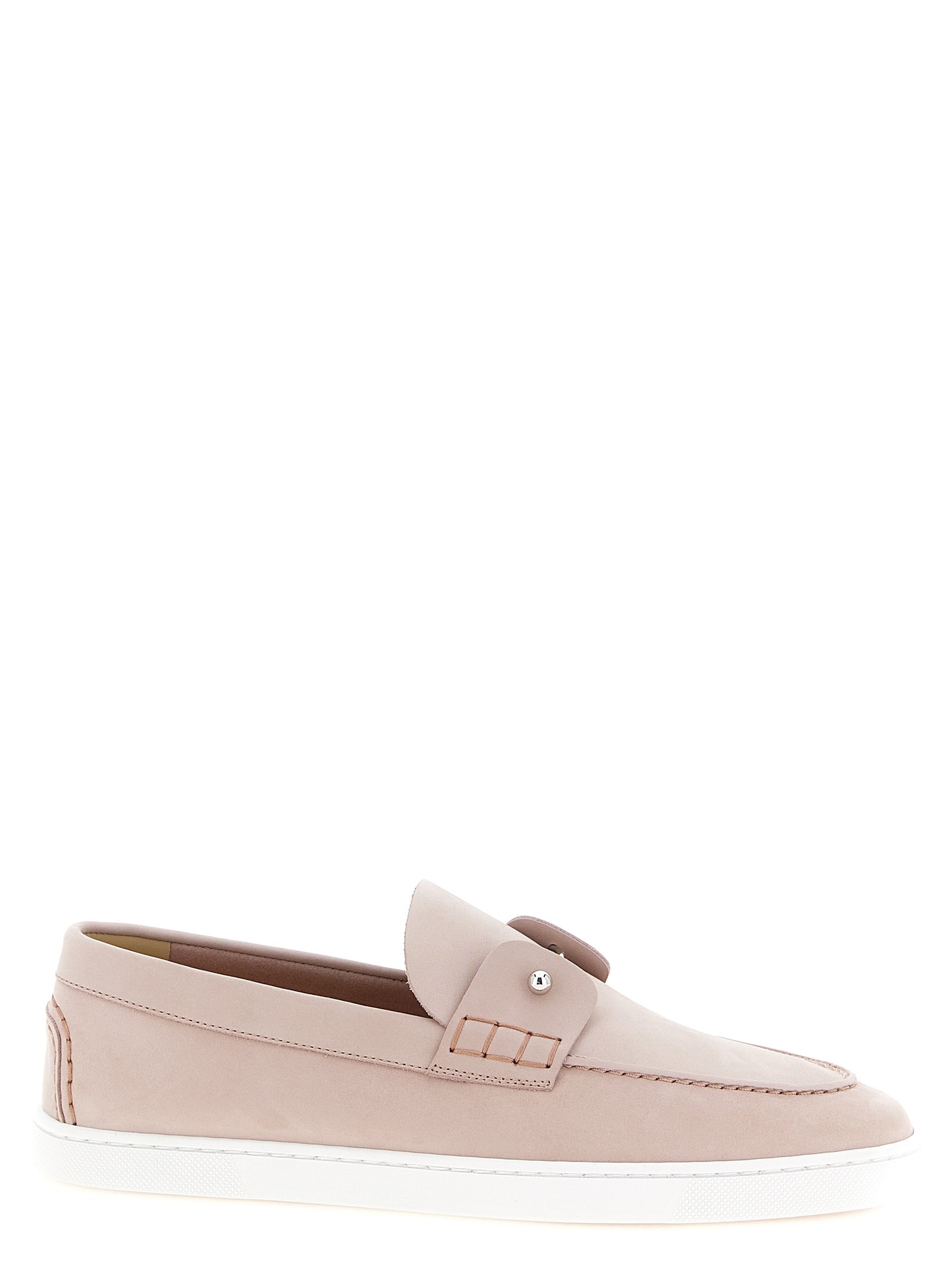 Christian Louboutin Nubuck Calfskin Loafer — Pink