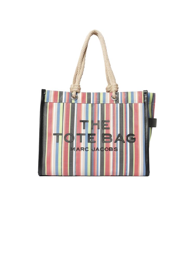 Marc Jacobs Striped Canvas Tote Bag — Multicolor