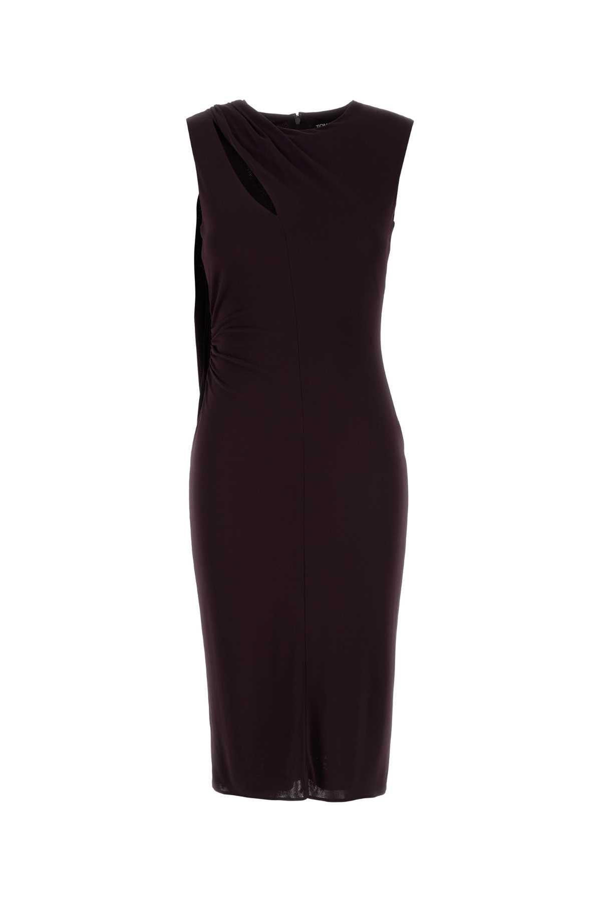 Tom Ford Ruched Viscose Dress — Purple