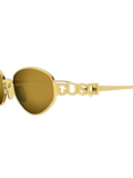 Gucci GG1935S Metal Frame Sunglasses — Gold