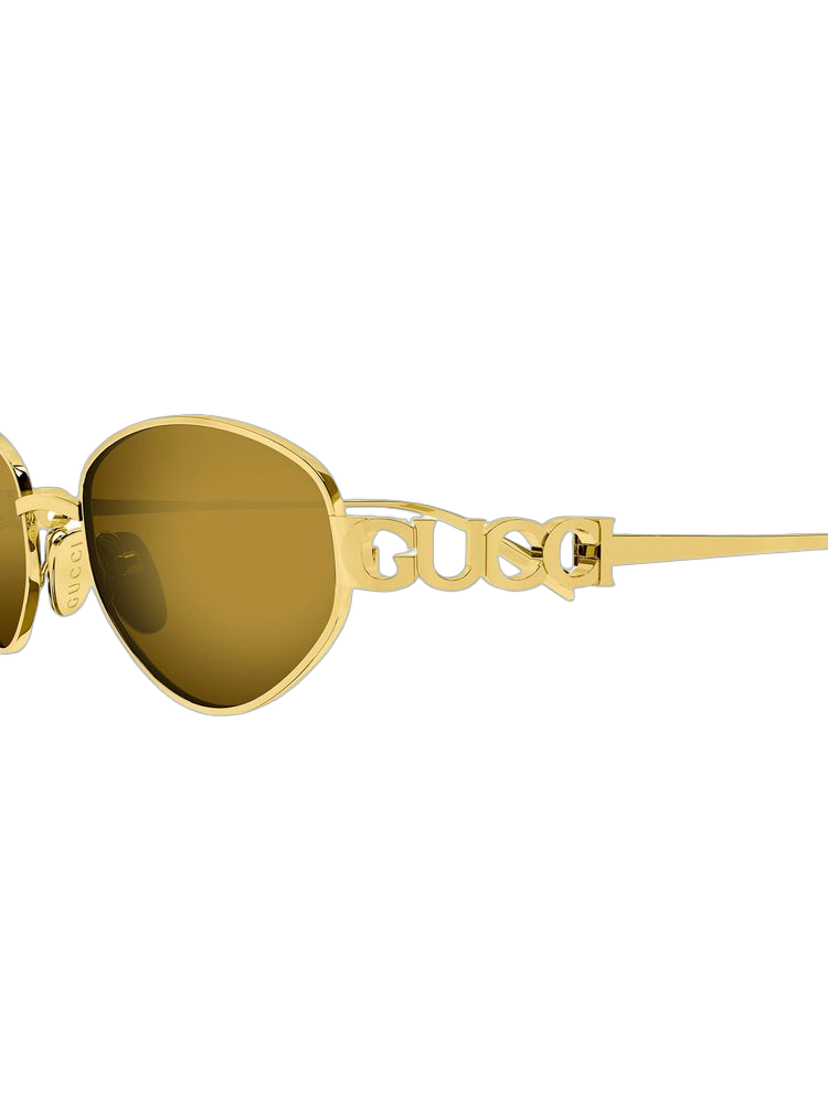 Gucci GG1935S Metal Frame Sunglasses — Gold