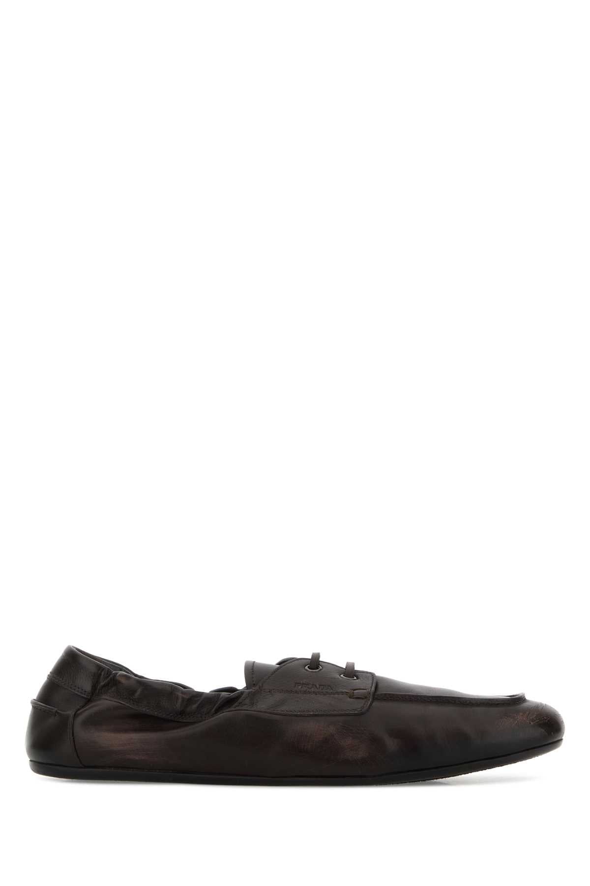 Prada Calf Leather Loafer — Brown