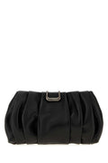 Brunello Cucinelli Pleated Leather Clutch — Black