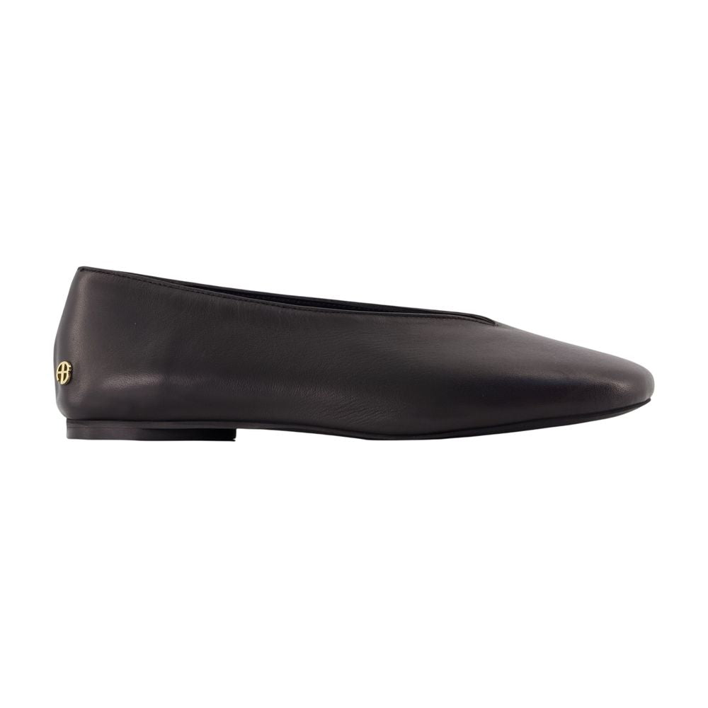 Anine Bing Ana Flat — Black