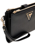 Guess Double-Zip Organizer Wallet — Black